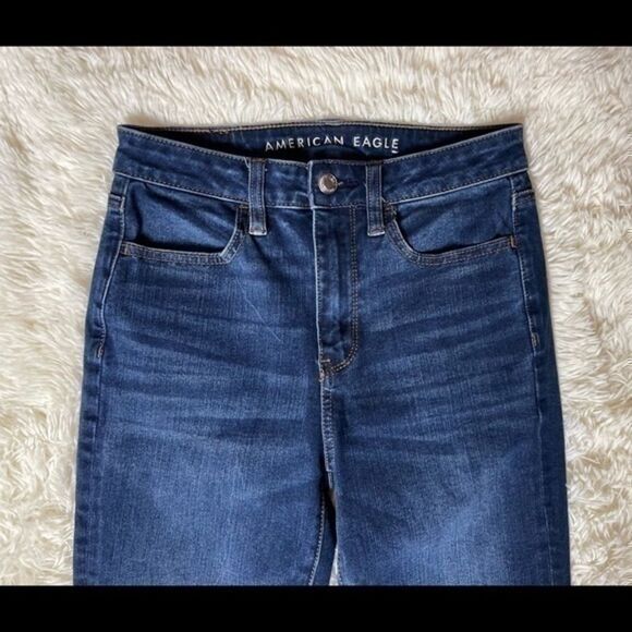 EUC American Eagle 360 Next Level Stretch Super High Rise Jegging size 2 Short - Picture 6 of 11